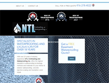 Tablet Screenshot of ntlcontracting.com
